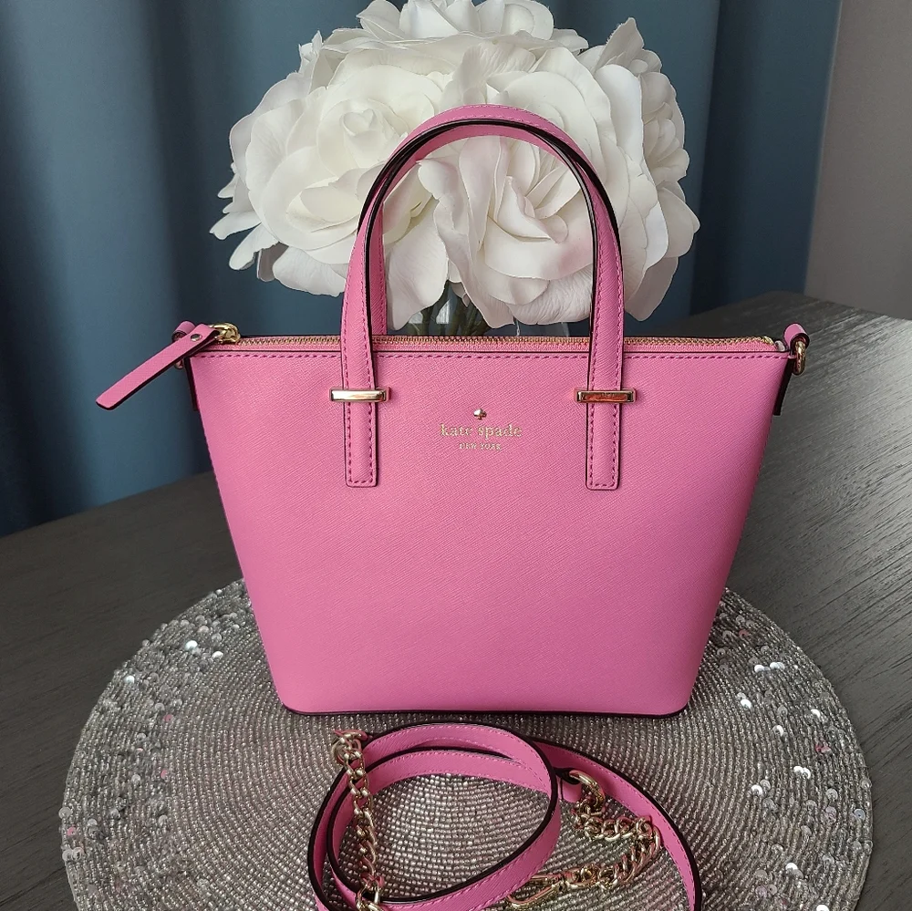 NWOT - Kate Spade Satchel w/Crossbody Strap Pink π - Picture 2 of 15